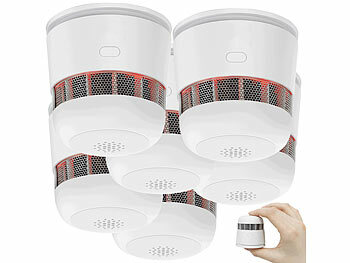 Feuermelder 10 Jahre: VisorTech 6er-Set Mini-Rauchwarnmelder, 85 dB Alarm, 10 Jahre Batterie, EN 1460