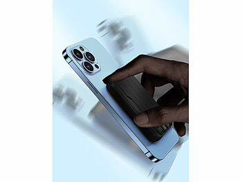 revolt 2er-Set Magnet-Powerbank 10.000 mAh, für Qi & MagSafe, PD, QC, 22,5 W 