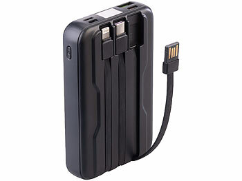 revolt 2er-Set Magnet-Powerbank 10.000 mAh, für Qi & MagSafe, PD, QC, 22,5 W 