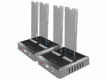 USB-C SSD Dockingstation: Xystec 2er-Set Dual-Bay Clone-Dockingstation für NVMe M.2 SSD-Festplatten