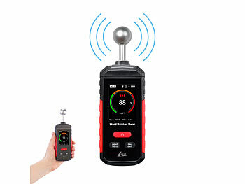 Feuchtemesser: AGT Akku-Feuchtigkeits-Messgerät, nichtinvasive Messung, Farb-LCD, 5-40 mm