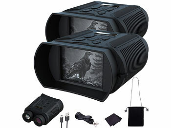 Wildkamera: Zavarius 2er-Set Binokulares Akku-Nachtsichtgerät, QHD-Kamera, bis 500 m IR