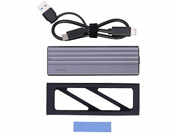 NVMe-M.2-SSD-Gehäuse für Notebooks mit USB-C-Anschluss