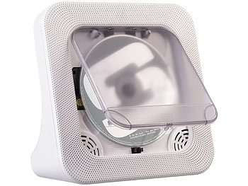 auvisio Tragbarer Akku-CD-Spieler & UKW-Radio, Bluetooth, Timer, USB, AUX 