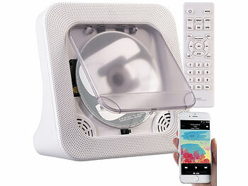 CD Player: auvisio Tragbarer Akku-CD-Spieler & UKW-Radio, Bluetooth, Timer, USB, AUX 