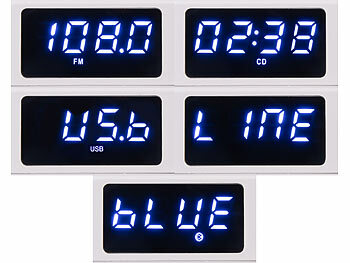 auvisio Tragbarer Akku-CD-Spieler & UKW-Radio, Bluetooth, Timer, USB, AUX 