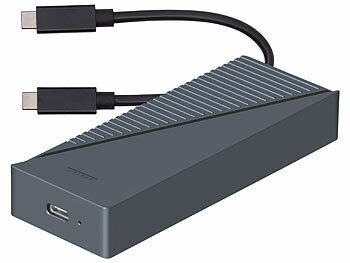 NVMe-SSD-Case mit Lüfter: Xystec SSD-Gehäuse mit Lüfter, NVMe M.2, USB, Thunderbolt 3/4, 40 Gbit/s