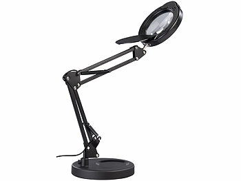 Lunartec 2er-Set LED-Lupenleuchte, 10-fach, CCT, 500 lm, Tischklemme/Standfuß