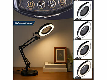 Tischlampe mit Lupe