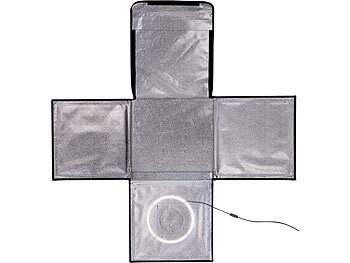 Somikon Fotobox zum Fotografieren, faltbar, mit LED-Licht, Versandrückläufer 