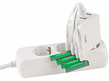 tka 8er-Set wiederaufladbare Batterien: 4x AA (3000 mWh), 4x AAA (800 mWh)