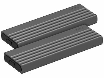 SSD Case: Xystec 2er-Set Kompaktes SSD-Gehäuse NVMe M.2, USB 3.1 Gen2, 10Gbps, USB-C/A