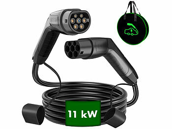 Elektroauto Ladekabel: revolt 3-phasiges Typ-2-Ladekabel, Modus 3, 16 A, 11 kW, 5 m Länge
