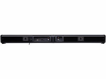 auvisio 2.2-Soundbar für TV-Geräte, teilbar, Dual-Subwoofer, Bluetooth, 180 W 