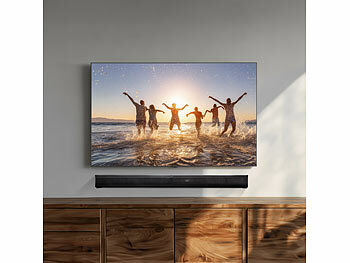 auvisio 2.2-Soundbar für TV-Geräte, teilbar, Dual-Subwoofer, Bluetooth, 180 W 