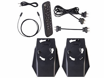 auvisio 2.2-Soundbar für TV-Geräte, teilbar, Dual-Subwoofer, Bluetooth, 180 W 