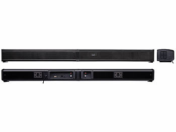 auvisio 2.2-Soundbar für TV-Geräte, teilbar, Dual-Subwoofer, Bluetooth, 180 W 