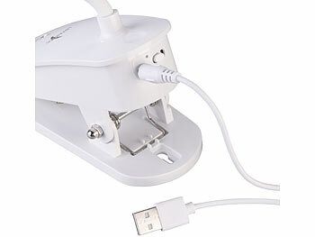 Lunartec 2er-Set Akku-Touch-Leseleuchten mit Klemmhalterung, dimmbar, 238 lm 