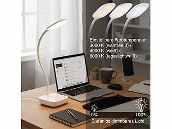 Britesta Dimmbare Akku-Schwanenhals-Schreibtischleuchte, 245 Lumen, 7 Watt, CCT 