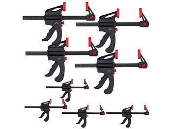 Werkzeug Set Nylon: AGT 8er-Set Einhandzwingen aus Stahl und Nylon, 4x 100 mm und 4x 150 mm