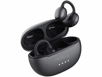 auvisio 2er-Set Open-Ear Clip-on-Stereo-Headset, Bluetooth 6.0, Ladecase 