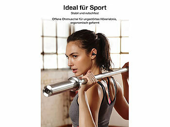 auvisio 2er-Set Open-Ear Clip-on-Stereo-Headset, Bluetooth 6.0, Ladecase 