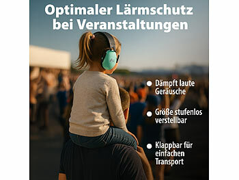 AGT 2er-Set Kapselgehörschutz für Kinder, SNR 27 dB, klappbar, verstellbar