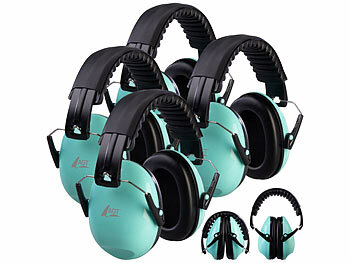 AGT 4er-Set Kapselgehörschutz für Kinder, SNR 27 dB, klappbar, verstellbar