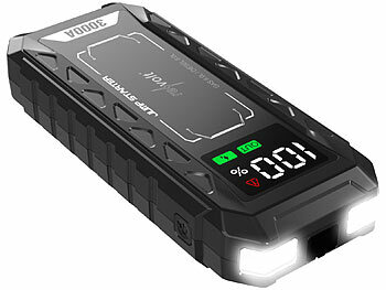revolt 3in1-Kfz-Starthilfe & Powerbank mit 20 Ah, 3.000 A, 60 W PD, QDSP, LED 