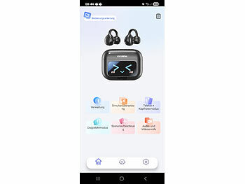 auvisio Clip-on-Ohrhörer und KI-Echtzeitübersetzer für 115 Sprachen, App
