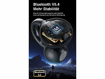 auvisio Clip-on-Ohrhörer und KI-Echtzeitübersetzer für 115 Sprachen, App