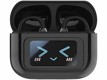 auvisio Clip-on-Ohrhörer und KI-Echtzeitübersetzer für 115 Sprachen, App