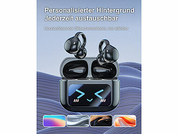 auvisio Clip-on-Ohrhörer und KI-Echtzeitübersetzer für 115 Sprachen, App