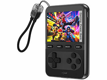 Handheld-Spielkonsole mit Powerbank und USB-C für Gaming auf Reisen