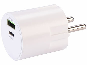 revolt 4er-Set USB-Netzteile mit USB-C PD bis 30 W und Quick Charge bis 18 W