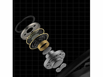 auvisio Kabellose In-Ear-Kopfhörer, Bluetooth 5.3, wasserdicht IPX7, Ladecase 