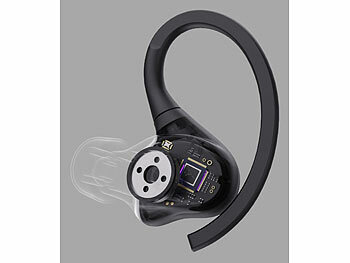 auvisio Kabellose In-Ear-Kopfhörer, Bluetooth 5.3, wasserdicht IPX7, Ladecase 