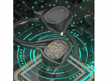 auvisio Kabellose In-Ear-Kopfhörer, Bluetooth 5.3, wasserdicht IPX7, Ladecase 