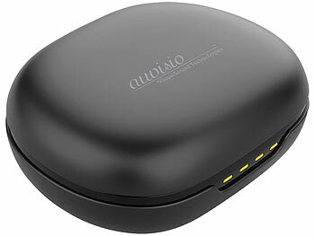 auvisio Kabellose In-Ear-Kopfhörer, Bluetooth 5.3, wasserdicht IPX7, Ladecase 