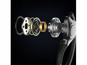 auvisio Kabellose In-Ear-Kopfhörer, Bluetooth 5.3, wasserdicht IPX7, Ladecase 