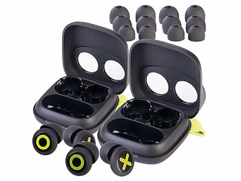 Ohr-Stöpsel: auvisio 2er-Set Silikon-Ohrstöpsel zum Schlafen, zur Lärmreduzierung bis 35 db