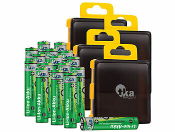 Micro Akku: tka 16er-Set Li-Ion-Akkus Typ AAA / Micro, 1.300mWh, wiederaufladbar, 1,5V