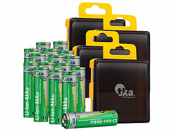 Akku mit langer Laufzeit: tka 16er-Set Li-Ion-Akkus Typ AA / Mignon, 3.000mWh, wiederaufladbar, 1,5V
