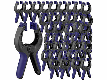 rutschfeste Klemmzwingen: AGT 40er-Set Klemmzwingen, 14 kg Klemmkraft, 8 cm Spannweite 