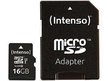 Micro-SD 16GB Speicherkarte Handy Speicher SDHC mit SD-Card Adapter Neu MicroSD 