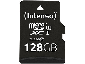 Externe SD-Speicher: Intenso microSDXC-Speicherkarte UHS-I Professional, 128 GB, bis 90 MB/s, U3