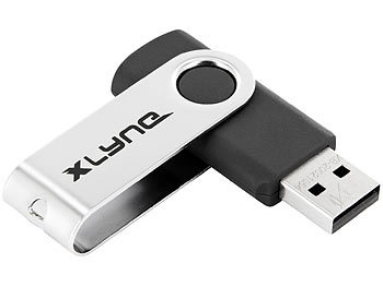 Xlyne USB-3.0-Speicherstick mit 128 GB, bis 40 MB/s, Aluminium-Schutzkappe