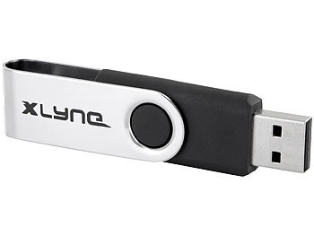 Xlyne USB-3.0-Speicherstick mit 128 GB, bis 40 MB/s, Aluminium-Schutzkappe