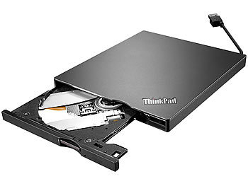 Lenovo Externer DVD-Brenner Thinkpad UltraSlim, USB 2.0, schwarz