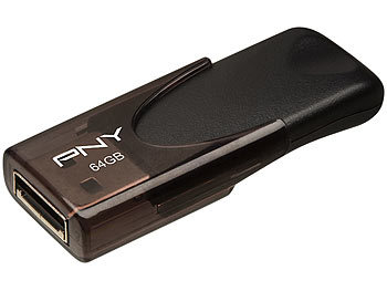 PNY 64 GB USB-2.0-Speicherstick Attaché 4, schwarz